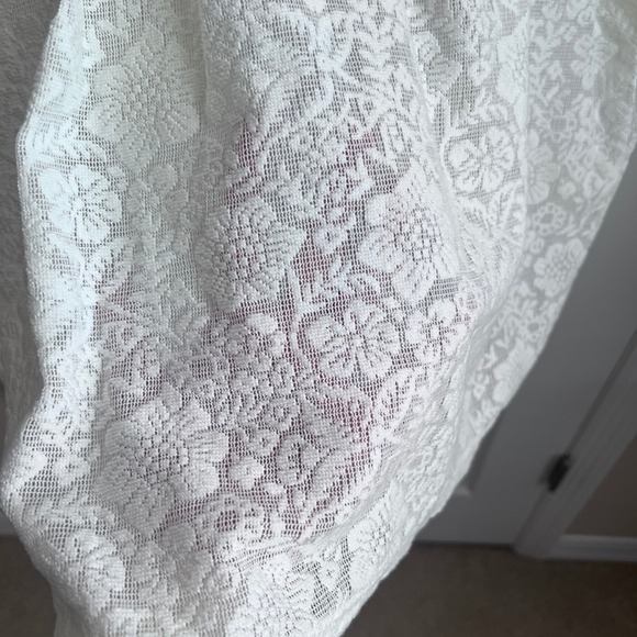 LOFT Lace Ruffle Flutter Sleeve Top Ivory Women's XXL - Picture 9 of 11